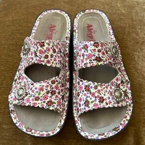 Alegria leather adjustable slide sandals Sandra Precious size 36